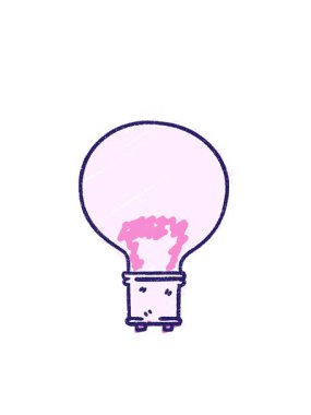 Ampul Tebeşiri Çiziminin yanıp sönen radyal çizgileri