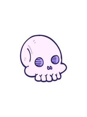 karikatür karikatür cadılar bayramı kafatasının yıldız patlaması etkisi animasyonu