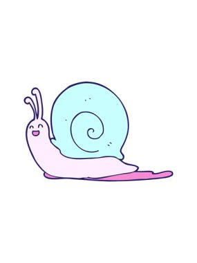 Bir çizgi film salyangozunun basınçlı animasyonu