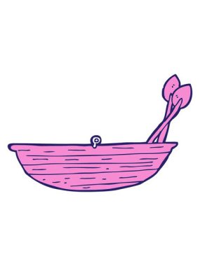 Bir sandalın karikatürünün canlandırmasını çalıştır.