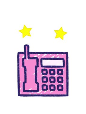 dönen yıldızlar Telefon Tebeşiri Çizim Tasarımı animasyonu