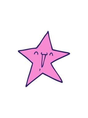 Mutlu çizgi film yıldızı çiziminin bölünme etkisi