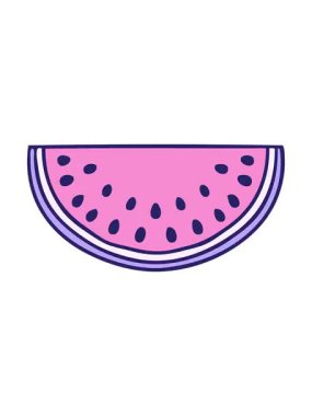 karpuz karpuzunun el çizimi animasyonunun efekti