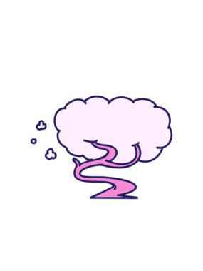 Yanıp sönen radyal çizgiler Japon kiraz ağacının çiçek açmasının animasyonu