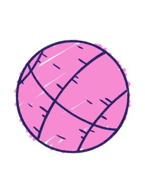 Basketbol Tebeşir çizgi filminin basınçlı animasyonu