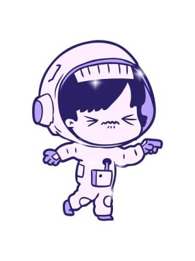 Uzay astronotu kadının ışıltı etkisi