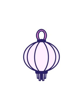 Kağıt fenerin radyoaktif parlayan animasyonu geleneksel Japon gemisi