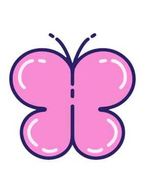 Basit resimli kelebeğin pixelize etkisi