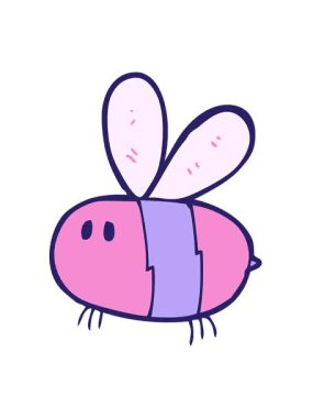 Titreşimli hareket mutlu vızıldayan arının animasyonu