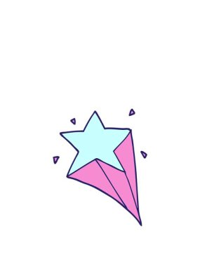 Çizgi film yıldızı illüstrasyonunun animasyonunu genişletiyor