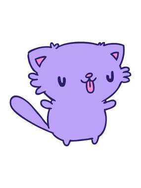 Şirin kawaii kedisinin çizgi filmini oynat ve durdur.