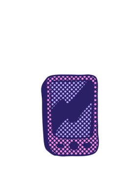 Kırmızı bir cep telefonunun karikatür karalamalarının yükselişi ve yüzdürülmesi