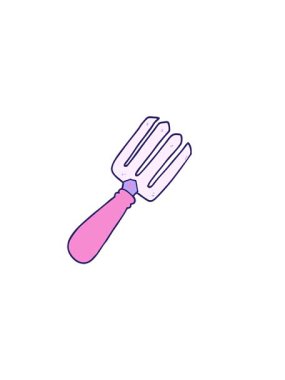 Çizgi film çatalının yatay titreşimli animasyonu