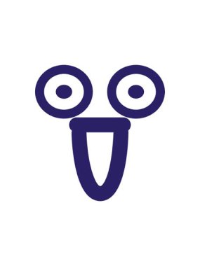 Hoş bir şekilde şaşırmış yüz simgesinin basınçlı animasyonu