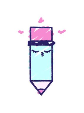 Sihirli Kalem Tebeşiri Çiziminin piksel efekti