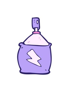 Işık efekti çizgi film spreyinin animasyonu