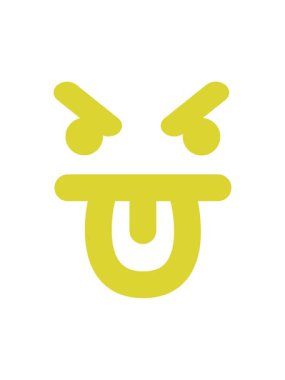 Kaba yüzün dil simgesinin renk değiştirmesi