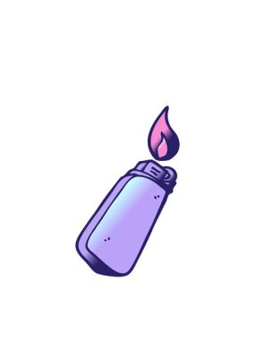 karikatür karalama çakmağının hareketli animasyonu