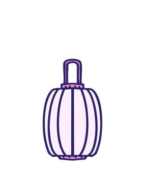 Uzun asılı kağıt fenerin hareketli animasyonu