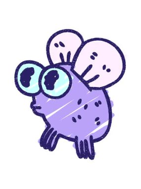 İğrenç Sinek Tebeşiri Çiziminin Animasyonunu Durdur ve Durdur