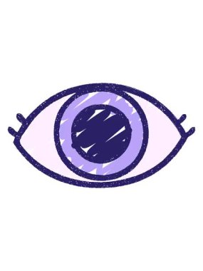 Göz Sembolü Tebeşir Çiziminin canlandırma efektini piksel hale getir