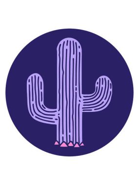 Parlak ışık efekti bir kaktüsün dövme şeklindeki karalamalarının animasyonu