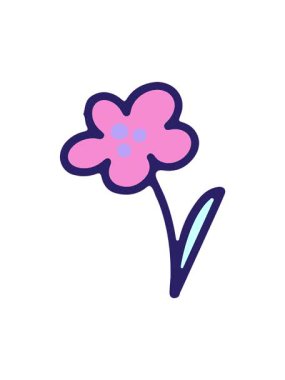 karikatür eğlenceli çiçek tasarımının dönen hareket animasyonu