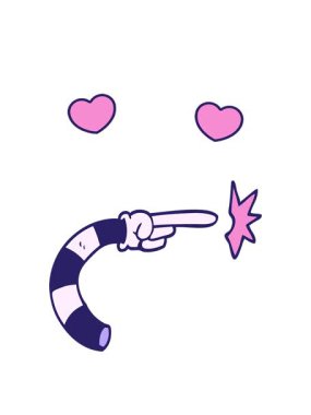 dönen kalpler karikatür karalama kol hareketinin animasyonu