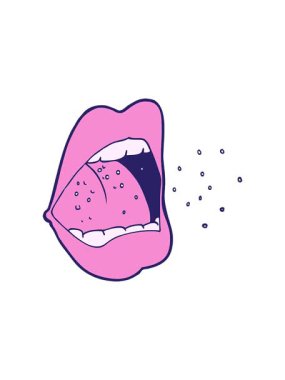 hapşıran ağzın dönen çizgi film animasyonu