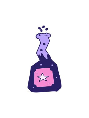 Karikatür karalama deney iksirlerinin basınçlı animasyonu