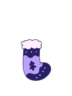 Karalama Noel çoraplarının hareketli animasyonu