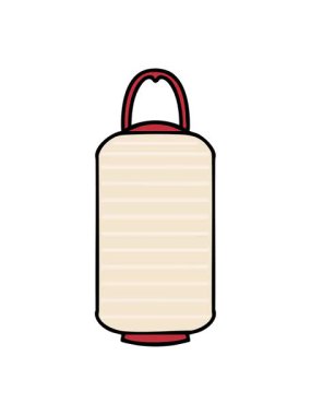 Geleneksel Japon asılı kağıt fenerinin hareketli animasyonu