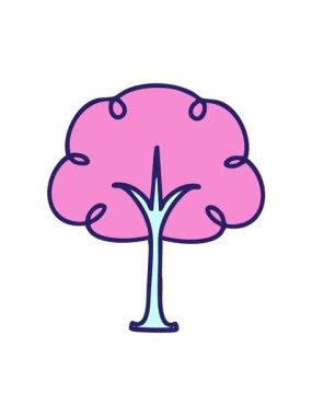 Çiçek açan kiraz ağacının titreşimli hareketli animasyonu