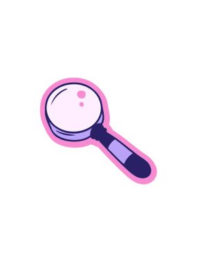 Bir büyüteçin el çizimi çizgi film karikatürü karalaması satış animasyonu