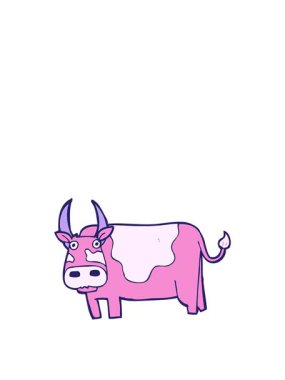 Kalk ve yüzdür karalama boğasının animasyonunu