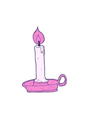 Karikatür eski şamdanın basınçlı animasyonu