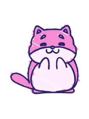 Sevimli Köpek Tebeşiri Çiziminin Sallanan Hareketli Canlandırması