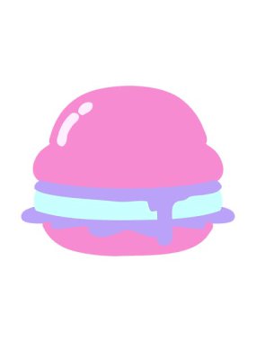 Lezzetli bir hamburgerin basınçlı animasyonu