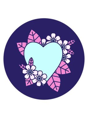 Botanik çiçeklerinin kalbinin titreşimli animasyonu