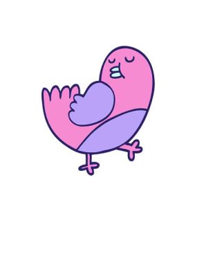 Yüksel ve süzül el animasyonu çizilmiş karikatür tarzı noel robin