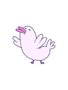 bir retro kuşun radyoaktif parlak animasyonu