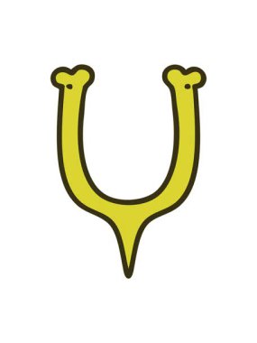 Bir dilek kemiğinin dövme biçimi görüntüsünün renk animasyonu değişiyor