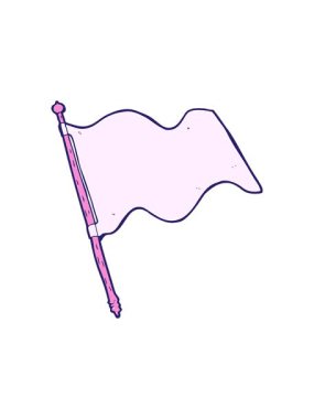 Çizgi film beyaz bayrağının bölünme etkisi