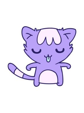 Bir kawaii şirin rakunun çizgi film çiziminin hareketli animasyonu