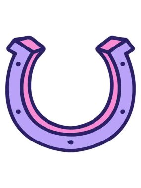 Titreyen hareketler ikonik dövme tarzı bir at nalı görüntüsü.