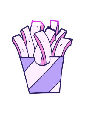 Çizgi film karikatür kızartmalarının animasyonunu aç.