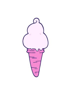 Karikatür karikatür dondurmasının parlak ışık efekti