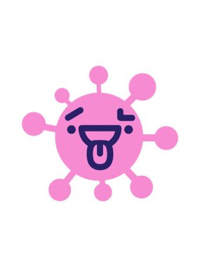 Kafası karışmış mutlu virüsün dönen hareketli animasyonu