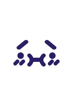 Utanç verici yüz çizimlerinin yanıp sönen radyal çizgileri