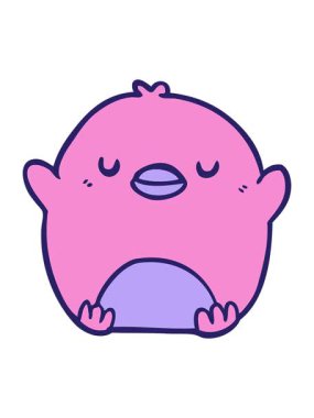 Tatlı çizgi film pengueninin hareketli animasyonu